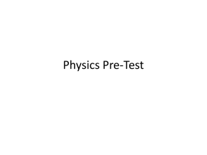 Motion Forces Pre Test - Madison County Schools