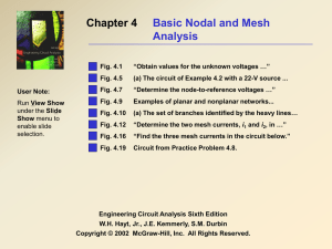 Chapter Four Basic Nodal and Mesh Analysis