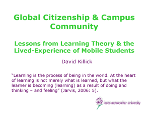 Global Citizenship & Campus Community Lessons from Learning