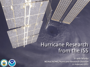 Hurricane Research from the ISS