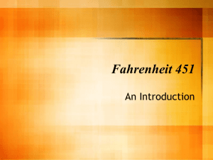 Fahrenheit 451 - My Teacher Pages