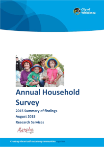 2015 Annual Household Survey: Summary of
