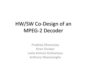 HW/SW Co-Design of an MPEG