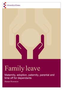 Family leave - University of Essex