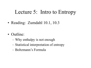 Lecture 6: Intro to Entropy