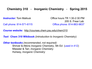 Chem 310 - Chemistry Courses