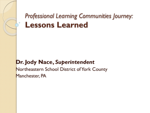 Professional Learning Communities: Lessons Learned