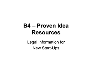 Legal Information for New Start-Ups