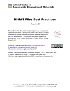 NIMAS Files Best Practices - National Center on Accessible