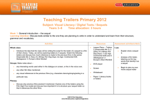 Teaching Trailers Primary 2012
