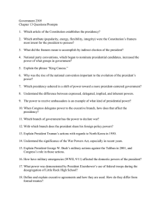 Government 2305 Chapter 13 Questions/Prompts 1. Which article of