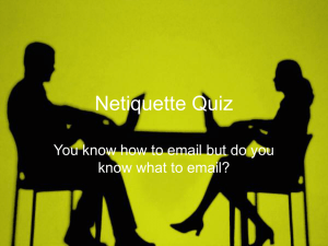 Netiquette Quiz