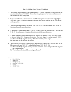 Day 2 Adding Force Vectors Worksheet