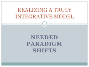 realizing a truly integrative model