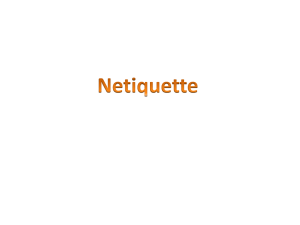 Netiquette - AaronBeauchamp