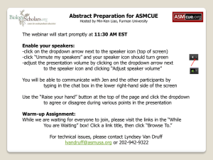 Abstract Preparation for ASMCUE - the Biology Scholars Program Wiki