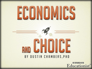 Economics and Choice