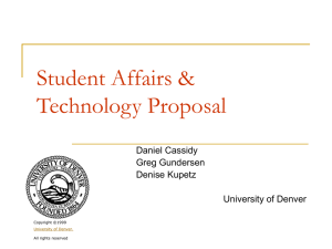 Student Affairs & Technology Proposal
