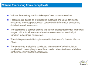 Volume forecasting from concept tests