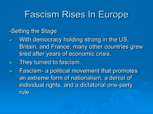 Fascism Rises In Europe