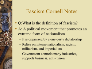Fascism Cornell Notes