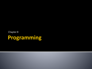 Programming - Professor Leach