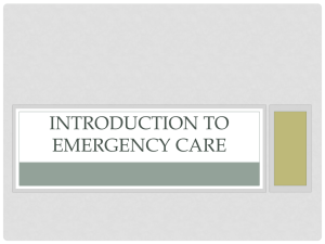 Emergency Care Powerpoint