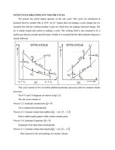 OTTO CYCLE (OR) CONSTANT VOLUME CYCLE The present day