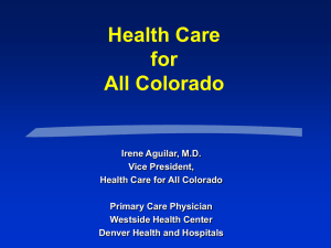 Health Care for All Colorado - University of Colorado Denver