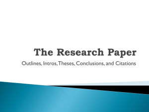 The Research Paper - The Hensel Portfolio