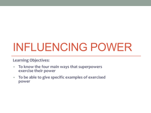 Influencing Power