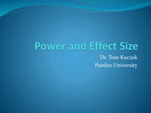 Power and Effect Size