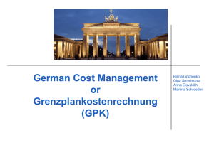 German Cost Management