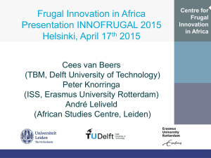 PowerPoint-presentatie - Centre for Frugal Innovation in Africa