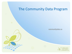 Community Data Program presentation