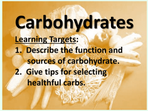 Carbohydrates POWER POINT