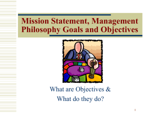 OBJECTIVES IN MANAGEMENT