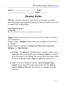 5th Grade Drama Notes