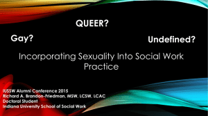 Incorporating Sexuality into Social Work Practice