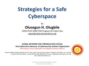 Strategies for a Safe Cyberspace