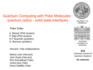 Quantum information processing with polar molecules