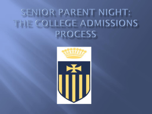 The College Admissions Process - Merion