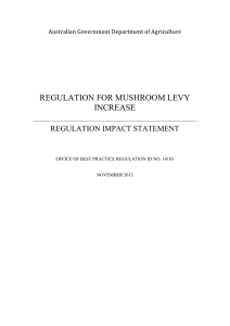 regulation for mushroom levy increase