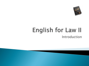 English for Law II