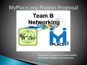 MyPlace.org Project Proposal
