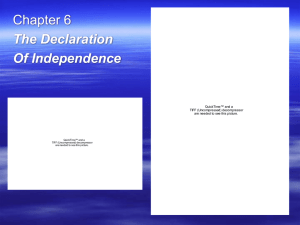Ch. 6 The Declaration of Independence