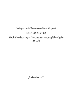 JG-Integrated Thematic Unit Project Final