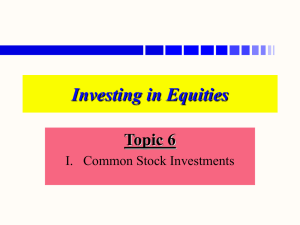 Investing in Equities