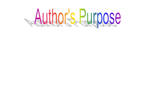 Slide Show--Author's Purpose