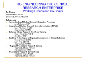Re-engineering the Clinical Research Enterprise